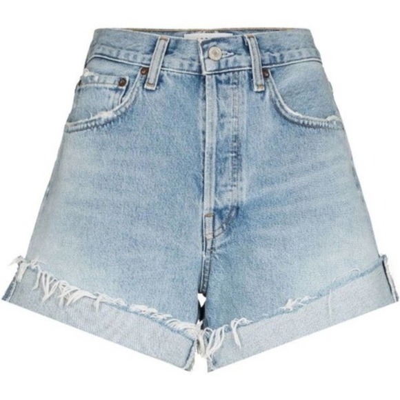 AGOLDE Parker long denim shorts size 32 B1331 - Picture 3 of 8